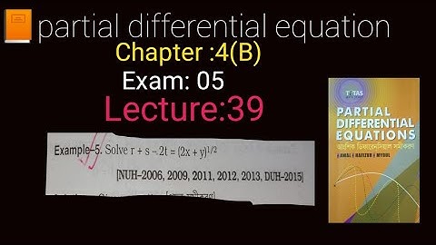 Partial differential equation(pde)/Linear Homogeneous equation honours 4th year//Cahpter :4(B)