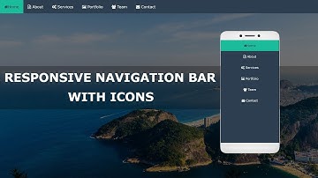 How to create responsive navigation bar with icons using html and css
