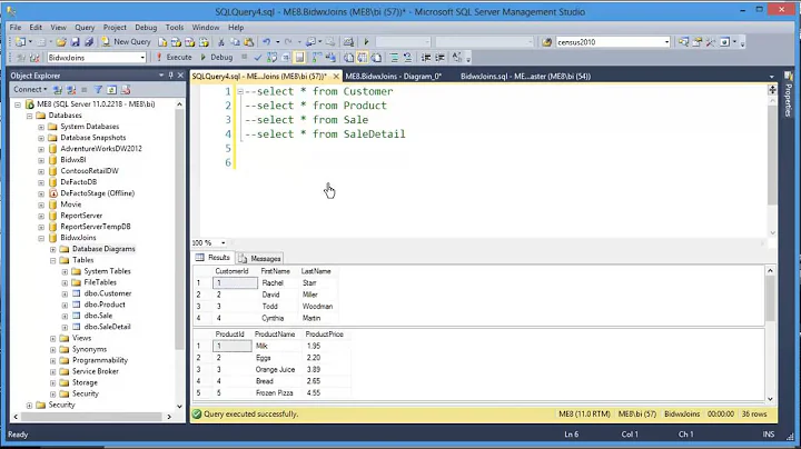 SQL Inner Join Multiple Tables with SUM Tutorial - SQL 2008/2012/2016/2017