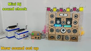 Mini box sound check making mini cardboard dj box bass dj song jbl box and pope box light check