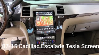 07  15 Cadillac Escalade Android Tesla Screen Install Video #2