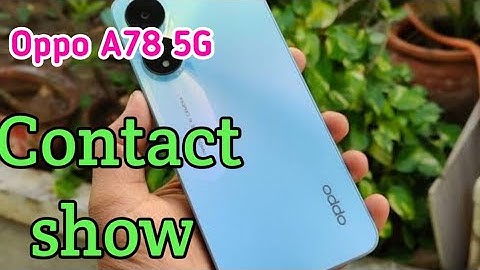 How To Show Contact Oppo A78 5G, Sim Card Contact Setting , Copy & Paste Contact