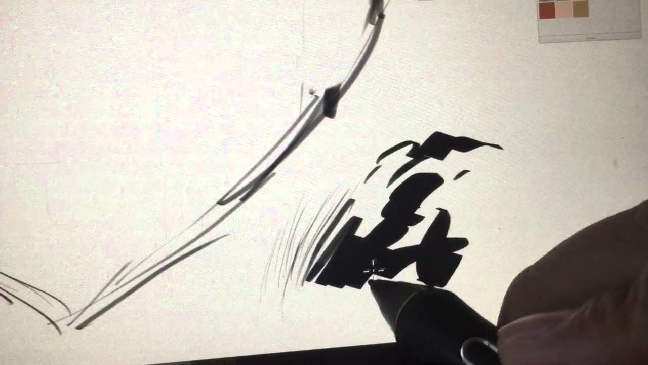 Whilce Portacio: brush settings and technique for digital inking in Sketchbook Pro