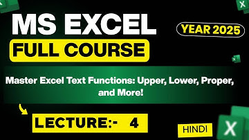 Master Upper, Lower, and Proper Case Functions in Excel | Microsoft Excel Tutorial