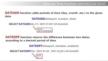 SQL | DATEADD & DATEDIFF