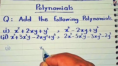 How to Add Polynomials Vertically in Column Method Urdu