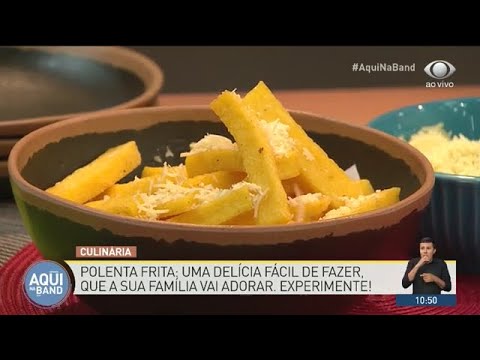 Aprenda a fazer receita de polenta frita com parmesão