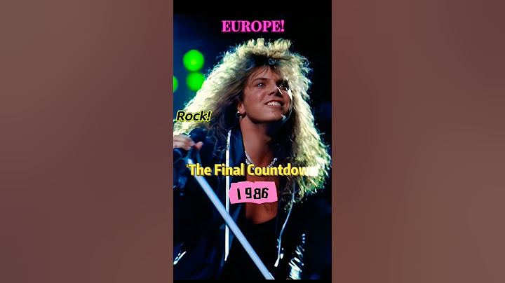 The Final Countdown 1986 Europe🤩🎵
