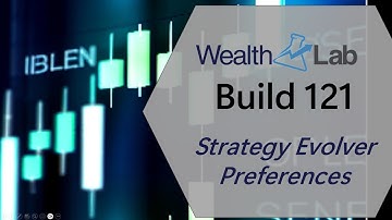 WealthLab 8 Build 121 - Strategy Evolver Preferences