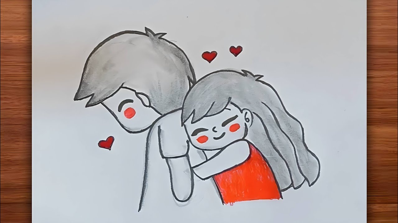 How to Draw a Cute Couple || Valentine's Day Drawing / Easy Pencil ...