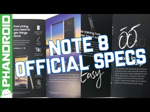 Galaxy Note 8 brochure confirms some specs