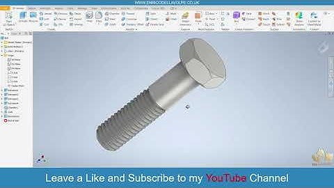 Autodesk inventor: How to make a Bolt - Tutorial for Beginners