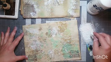 Playing with Gesso -- How I use Gesso in a junk journal project