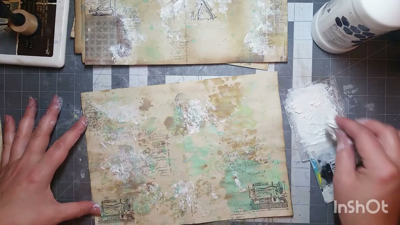 Playing with Gesso -- How I use Gesso in a junk journal project