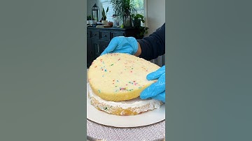 Tips for crumb coating a cake #SHORTS