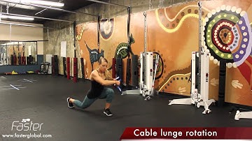 Base Exercise Cable Rotation Lunge