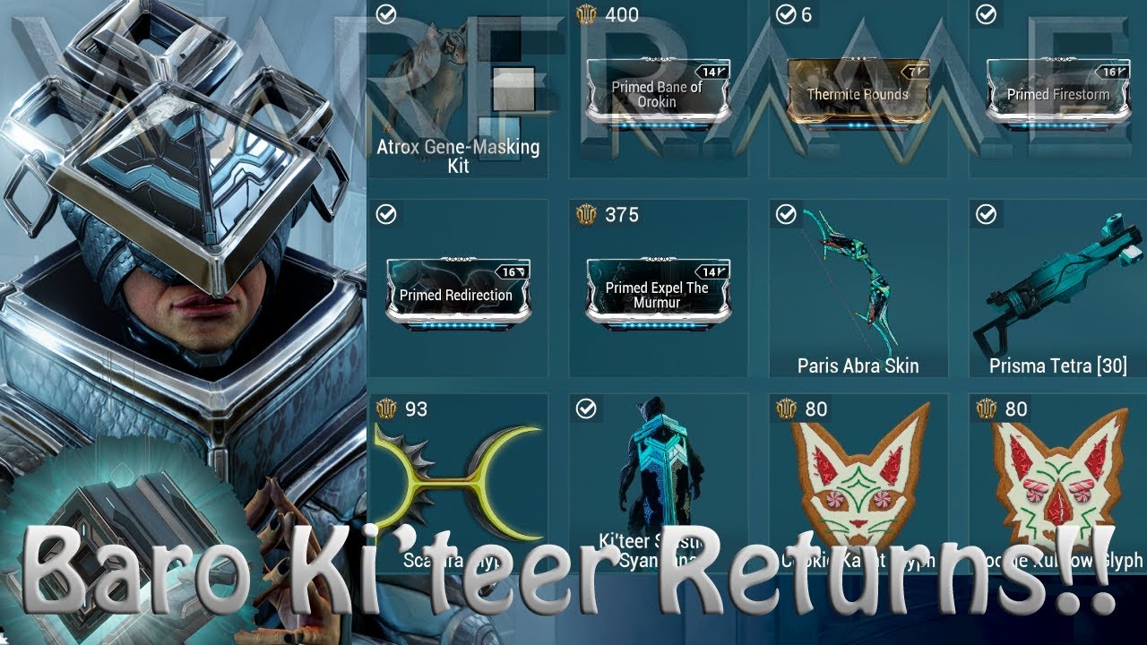 Warframe - Baro Ki'Teer Returns! [28th November 2025] - YouTube