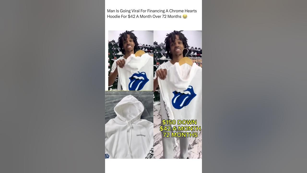 Man Is Going Viral For Financing A #chromehearts Hoodie For $42 A Month Over 72 Months π #shorts Man Is Going Viral For Financing A #chromehearts Hoodie For $42 A Month Over 72 Months π #shorts