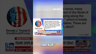BREAKING: Trump says ships moving through Strait of Hormuz #shorts #foxnews #iran