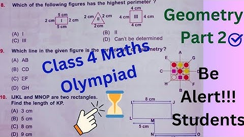IMO Class 4 Chapter 5 Geometry Questions 8 to 12 [2024-25] | Maths Olympiad