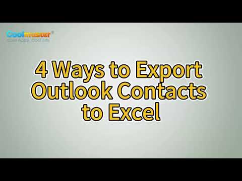 How to Export Outlook Contacts to Excel as a Pro in 4 Smart Tricks