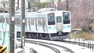 【東京の雪⛄】JR中央線 日野～豊田間 211系 過去映像 2020 3 29