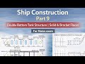 Ship Construction Part 9 | Double Bottom Tank Structure | Solid &amp; Bracket Floors