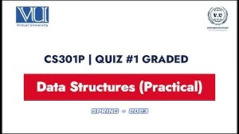CS301P Quiz 1 Graded Spring 2024 || Cs301p Practical Quiz 1 Graded 2024 #vuonlinehelp #cs301