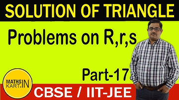 Problems on Escribed Circles | Solution of Triangle | PART-17 | Class-11 CBSE/JEE Maths