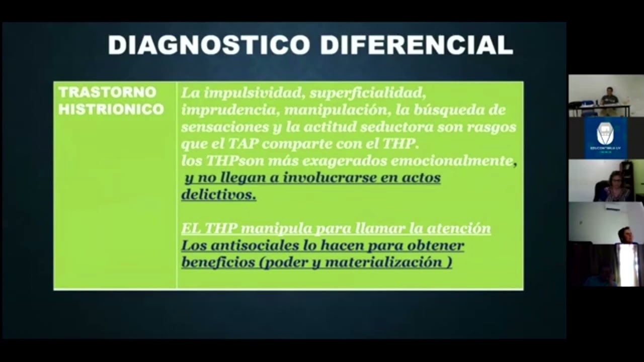 DIFERENCIAS ENTRE EL TRASTORNO ANTISOCIAL, NARCISISTA E HISTRIÓNICO