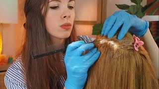 ASMR | Relaxing Dandruff Removal, SCALP Check & Shampoo Head MASSAGE