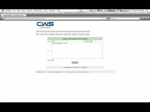CWS Email - Administer Email Accounts
