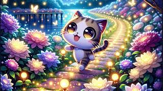 Midnight Melodies l Enchanting Tunes for the Magical Cat's Glow-in-the-Dark Stroll