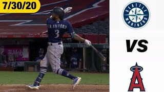 2020 mlb season | mariners vs angels - july 30, full game highlights
