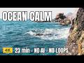 REAL Ocean Waves Hit Rocks | 4K Mediterranean Sea Sounds – No AI, No Loops, No Music.