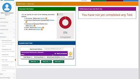 Olympiad Helper Mock Test Screen Walkthrough