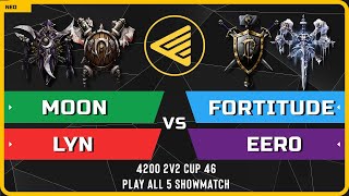WC3 - Moon & Lyn vs Fortitude & Eer0 - Pa5 Showmatch - 4200 2v2 Cup 46