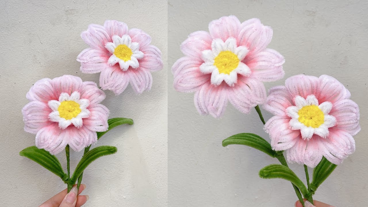 How to Make Beautiful Flower with Pipe Cleaner 🌸DIY Pipe Cleaner Flower | Step-by-Step tutorial