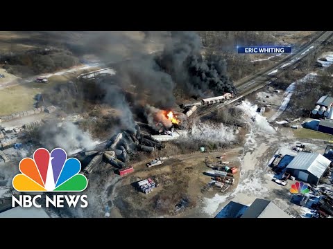 Ohio train derailment prompts controlled release of chemicals on board