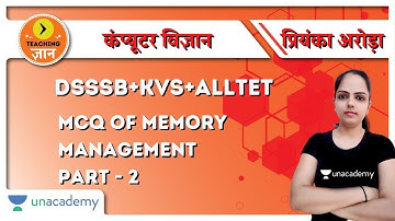 MCQ of Memory Management (Part-2) | Computer Science | Target DSSSB/KVS/ALLTET 2020/2021