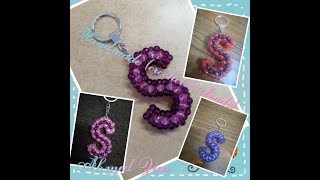 ورشه مصوره لطريقة عمل حرف S بالخرز how to make beaded letter S