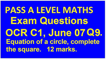 OCR Maths Core 1 June 07. Circle equation and equation of a line.