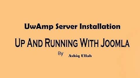 Installation and Setting Up UwAmp (Localhost Server) In PC