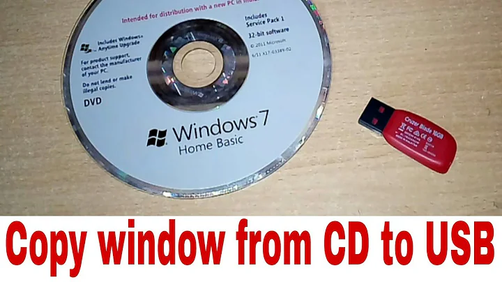 How to copy windows from CD to USB