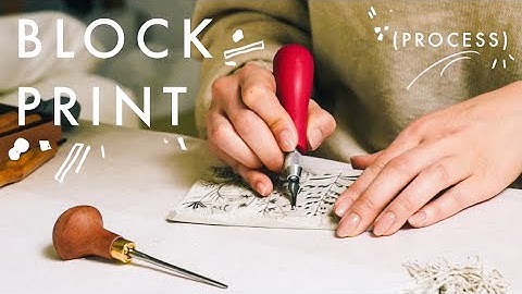 DIY Stamps  🖼️  Linocut Process (calm sketching, carving, block printing)