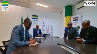 Le Comité National Olympique du Gabon (CNOG) reçoit Azania Omo Agege et David Pina de lAFBC