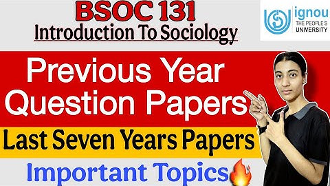BSOC 131 | Previous Years Question Paper| Paper Analysis & Discussion|Ignou classes by Nisha| IGNOU