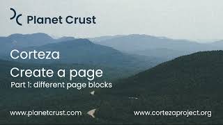 Create a page in Corteza. Part  1: different page blocks