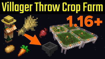 Villager Throwing Crop Farm minecraft Java1.16+ New Villager Power Wheat Farm!