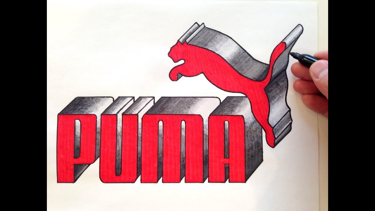 How to Draw the PUMA Logo in 3D - Best 